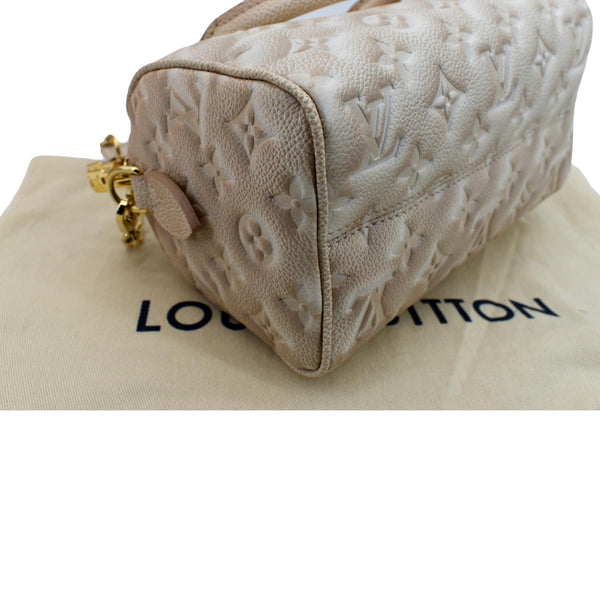 LOUIS VUITTON Speedy 20 Stardust Monogram Embossed Shoulder Bag Beige