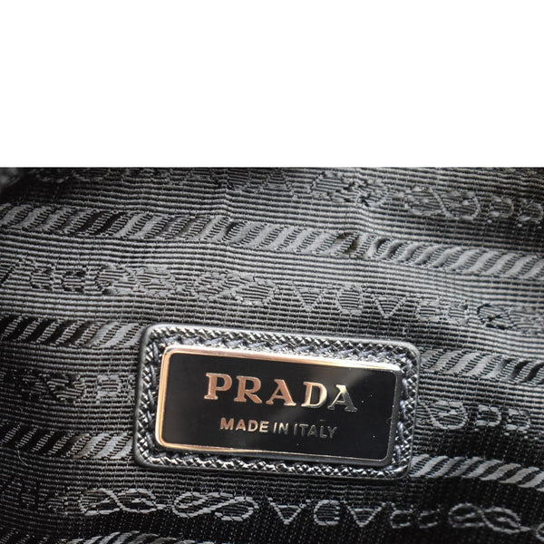 Prada Re-Nylon Saffiano Leather Shoulder Bag in Black - Made In Italy