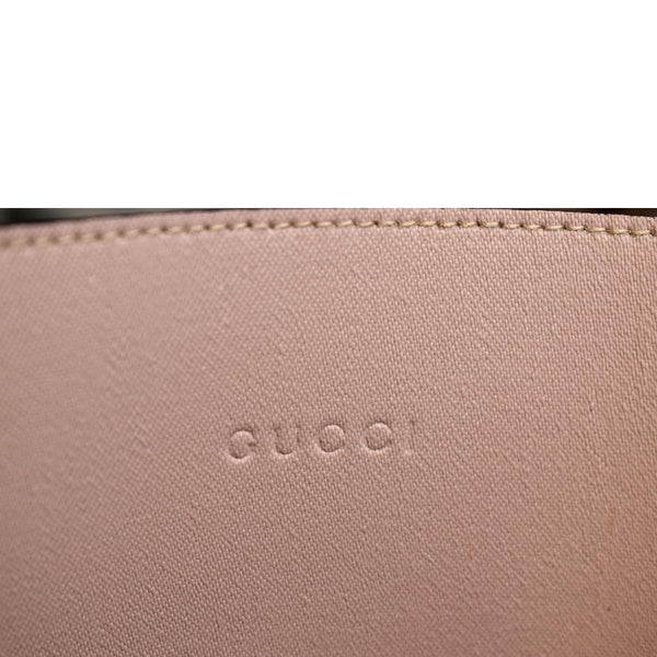 GUCCI Reversible GG Supreme Canvas Leather Tote Bag Beige