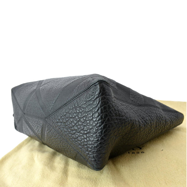 BURBERRY Dewsbury Medium Grain Check Embossed Tote Bag Black-Dallas Designer