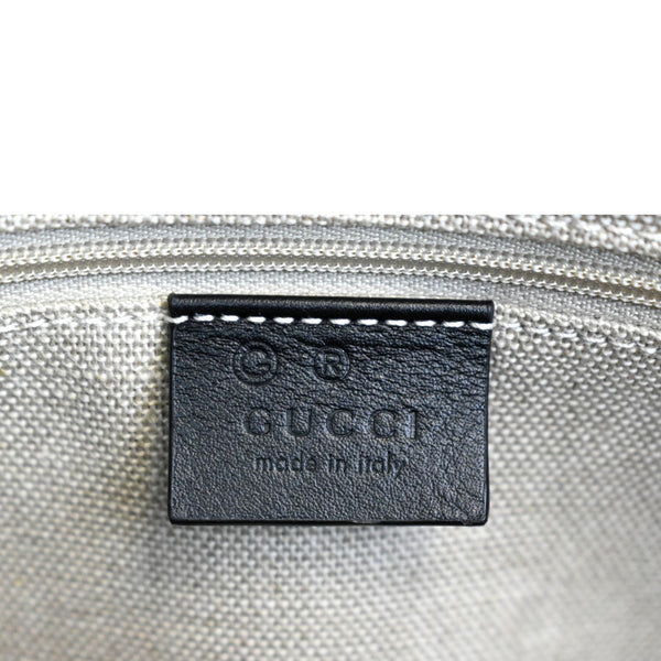 GUCCI Convertible GG Microguccissima Leather Satchel Bag Black 449656