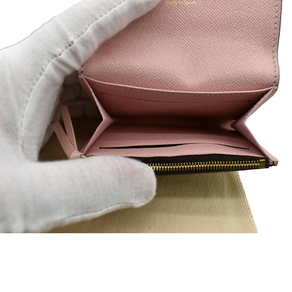 LOUIS VUITTON Rosalie Monogram Canvas Coin Wallet Rose Ballerine