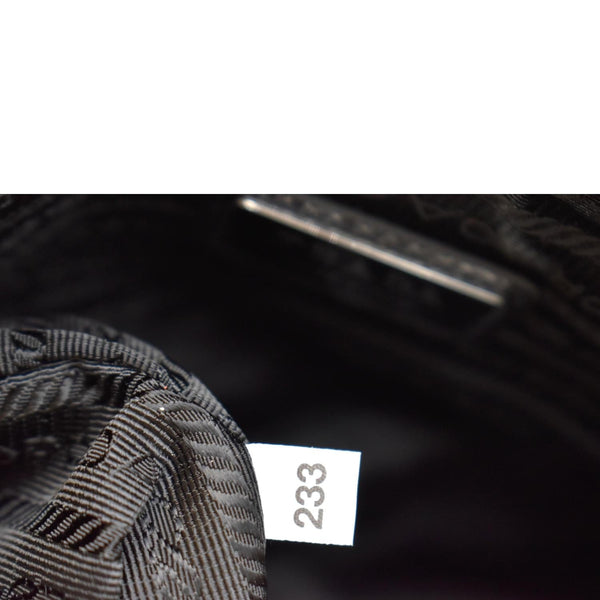 Prada Re-Nylon Saffiano Leather Shoulder Bag in Black - Tag