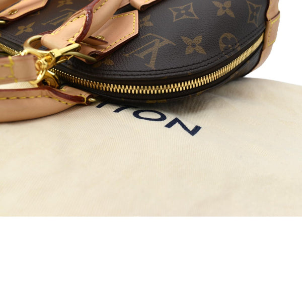 LOUIS VUITTON Alma BB Monogram Canvas Satchel Crossbody Bag Brown