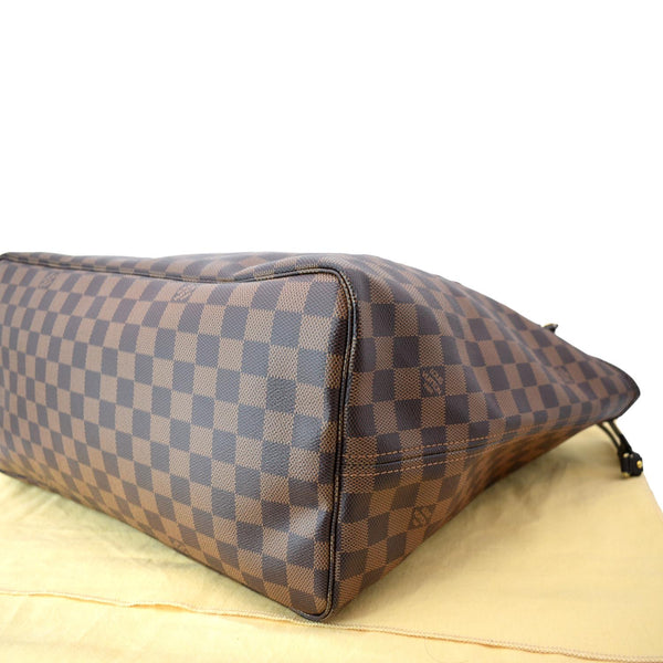 LOUIS VUITTON Neverfull GM Damier Ebene Tote Shoulder Bag Brown
