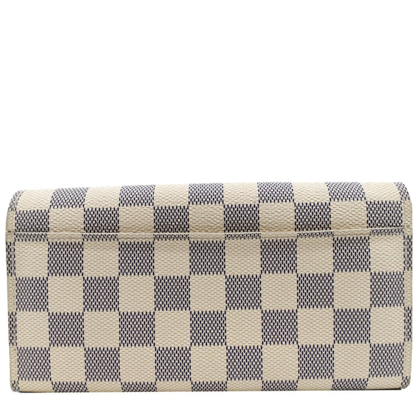 LOUIS VUITTON Damier Azur Sarah Wallet White