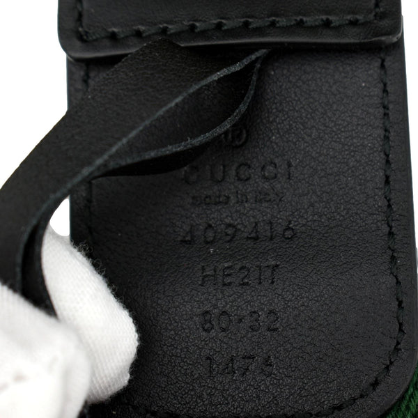 GUCCI Interlocking G Buckle Web Belt Black 404916 Size 80.32