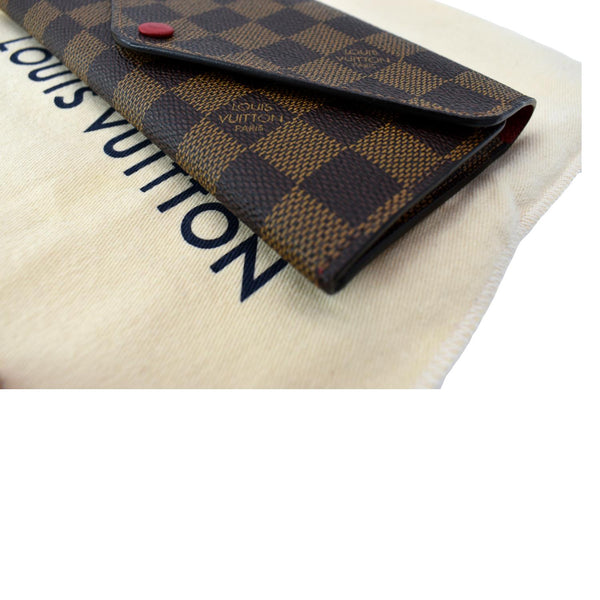 LOUIS VUITTON Josephine Damier Ebene Wallet Brown