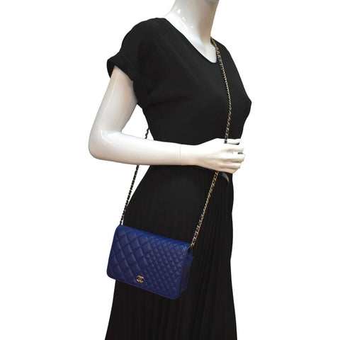 Chanel Wallet On Chain Quilted Leather Crossbody Bag - Full View