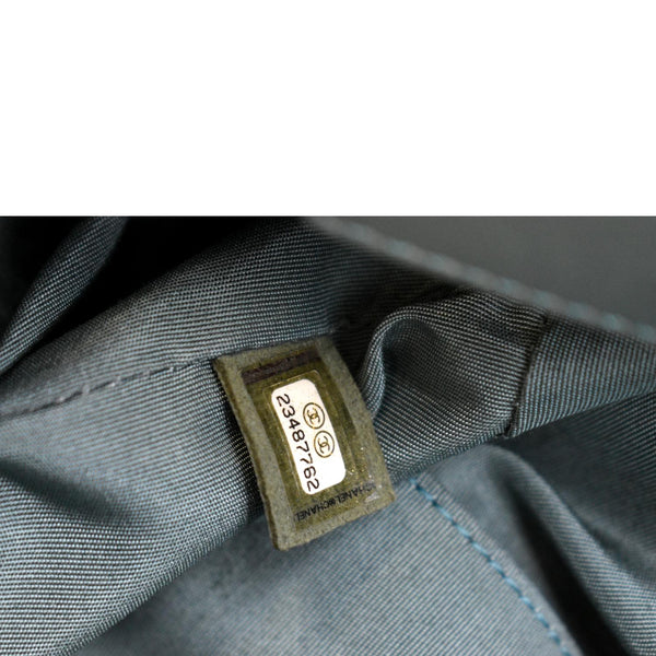 CHANEL Quilted Leather Easy Shopping Tote Bag Light Green