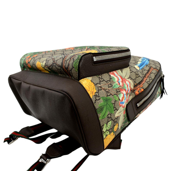 GUCCI Tian Print GG Supreme Canvas Backpack Bag Beige 428027