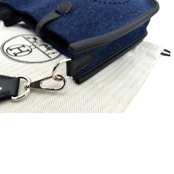 HERMES Evelyne Amazone TPM Feutre Swift Crossbody Bag Leu Nuit