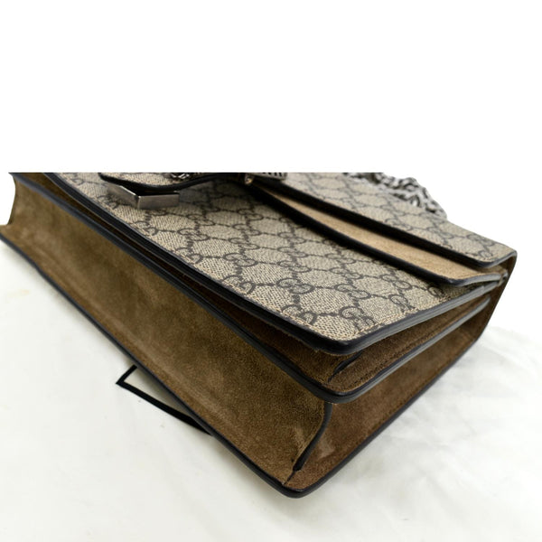 GUCCI Dionysus Small GG Supreme Canvas Shoulder Bag Beige 400249