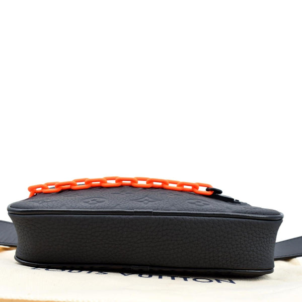 LOUIS VUITTON Volga Monogram Empreinte Chain Pochette Bum Bag Black