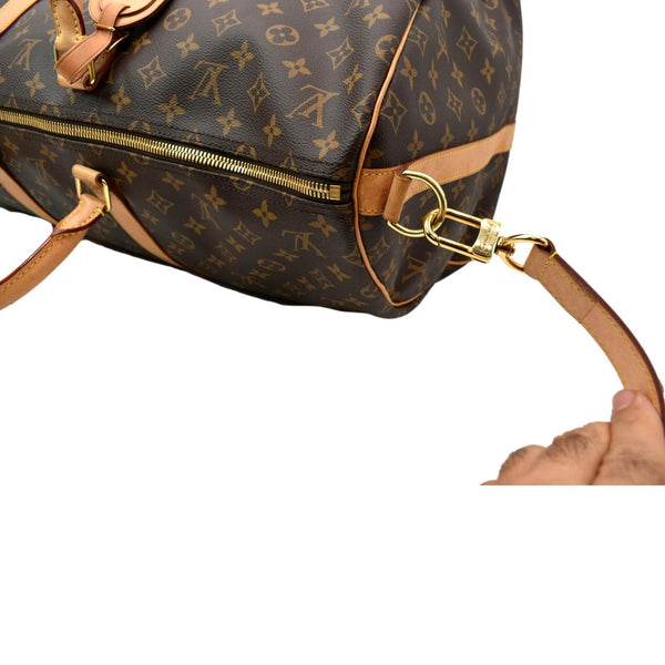 LOUIS VUITTON Keepall 55 Monogram Canvas Travel Bag Brown