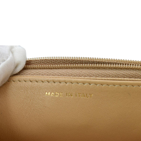 CHANEL CC WOC Leather Wallet On Chain Crossbody Bag Camel