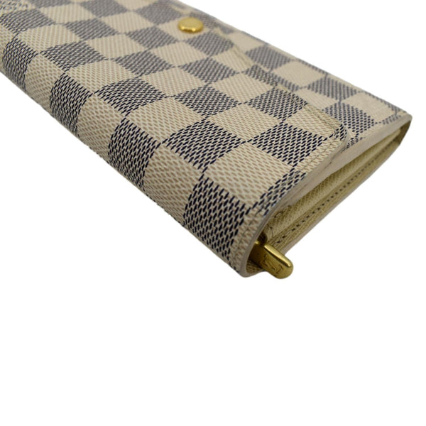 LOUIS VUITTON Damier Azur Sarah Wallet White
