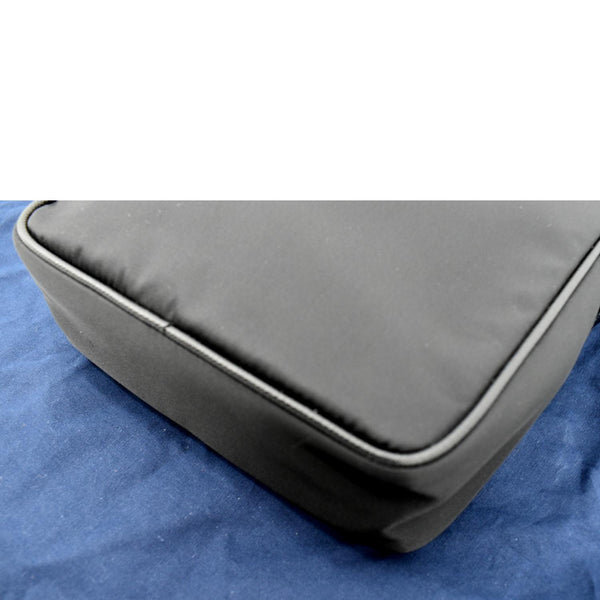 PRADA Re-Nylon Saffiano Leather Crossbody Bag Black