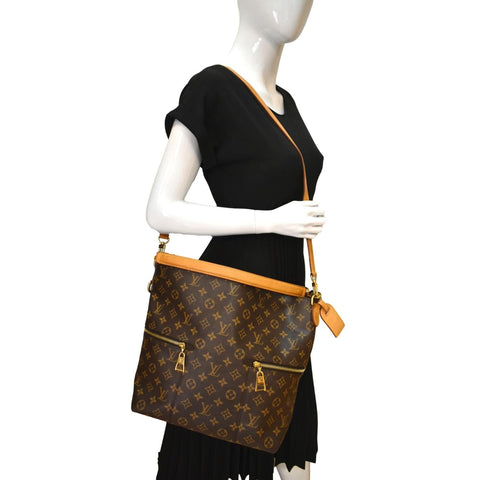 LOUIS VUITTON Melie Monogram Canvas Hobo Bag Brown