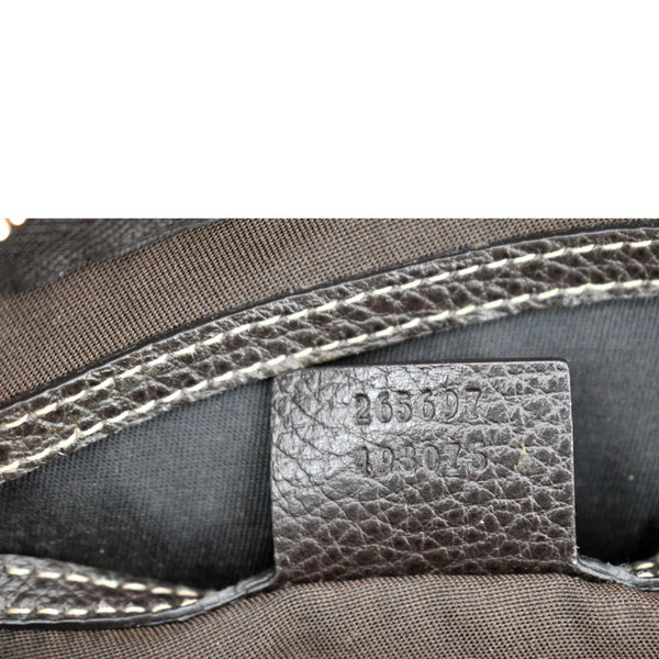 GUCCI Crystal Coated GG Canvas Boston Bag Beige 265697