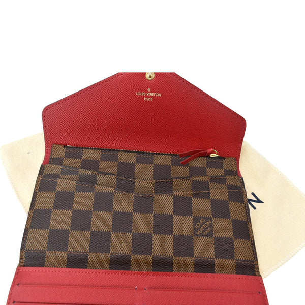 LOUIS VUITTON Josephine Damier Ebene Wallet Brown