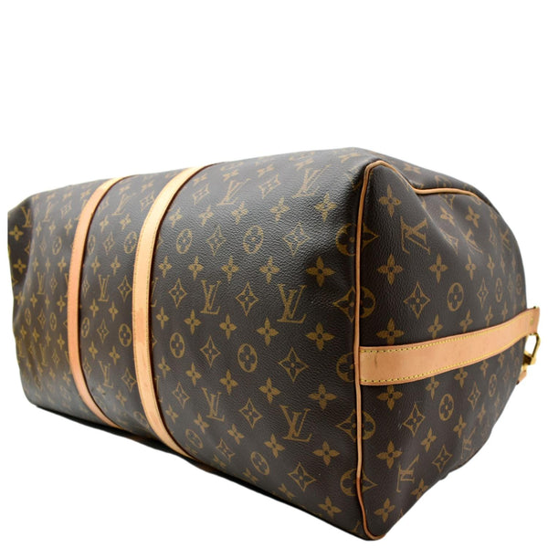 LOUIS VUITTON Keepall 55 Monogram Canvas Travel Bag Brown