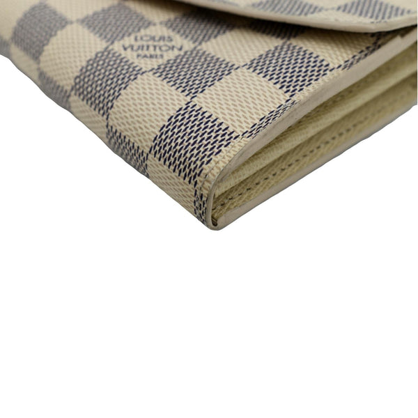 LOUIS VUITTON Damier Azur Sarah Wallet White