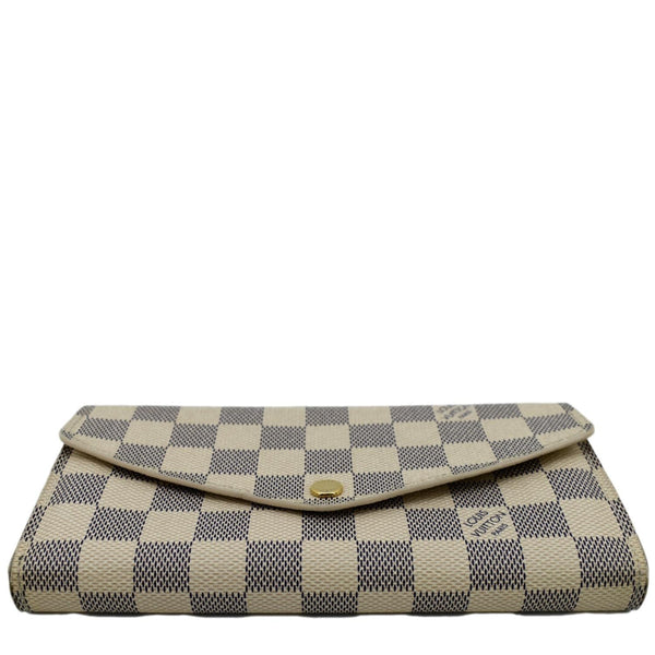 LOUIS VUITTON Damier Azur Sarah Wallet White