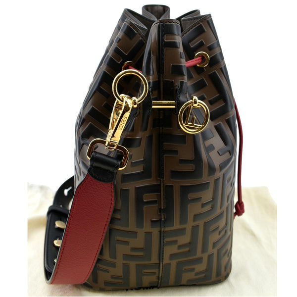 FENDI Mon Tresor Drawstring FF Canvas Bucket Bag Multicolor