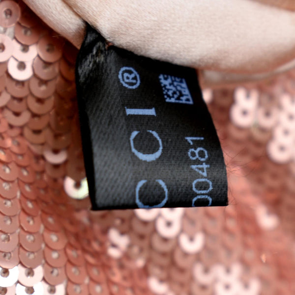 GUCCI GG Mini Marmont Sequin Shoulder Bag Pink 446744