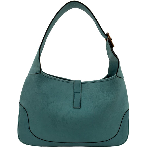 GUCCI Jackie Leather Hobo Bag Turquoise 00963