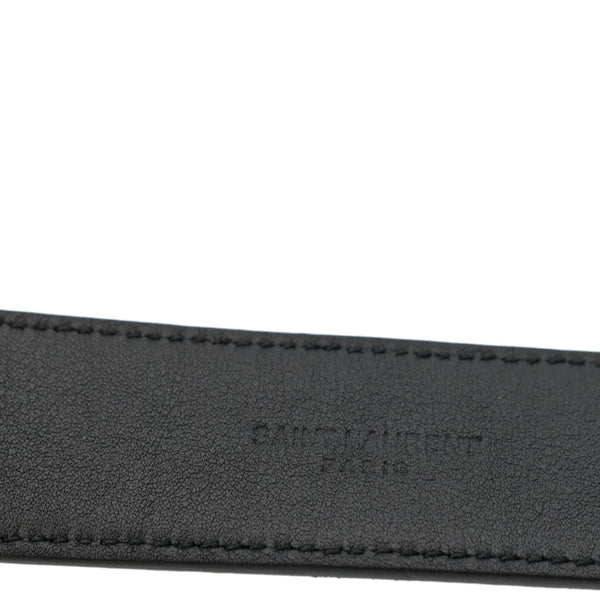 YVES SAINT LAURENT Monogram Leather Belt Black