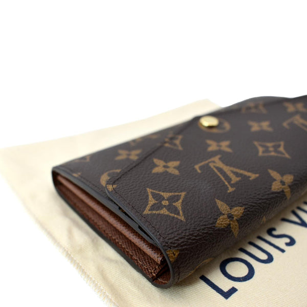 LOUIS VUITTON Sarah Monogram Canvas Wallet Brown