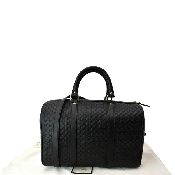 GUCCI Microguccissima Leather Boston Bag Black 449646