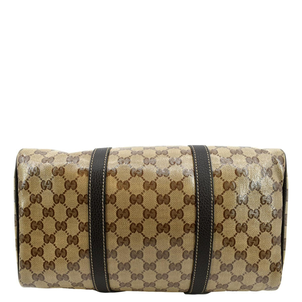 GUCCI Crystal Coated GG Canvas Boston Bag Beige 265697