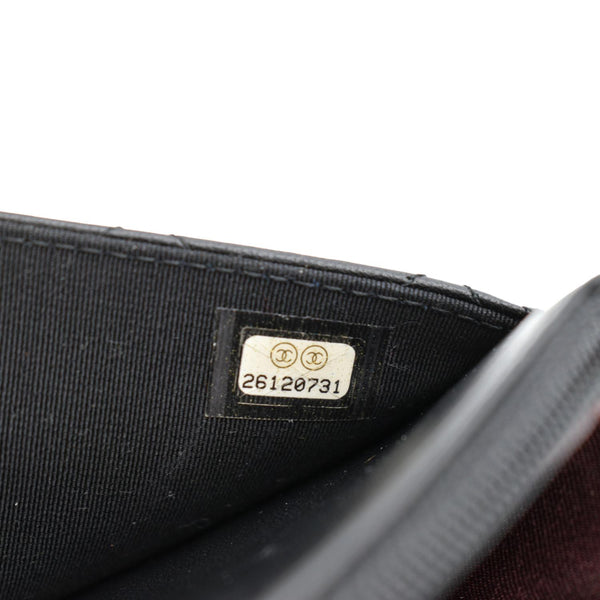 CHANEL CC WOC Calfskin Leather Wallet On Chain Crossbody Bag Black