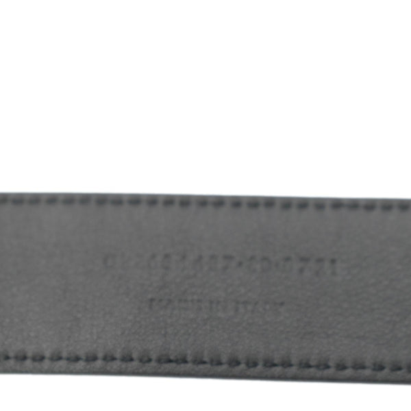 YVES SAINT LAURENT Monogram Leather Belt Black