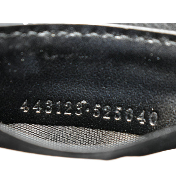 GUCCI GG Marmont Matelasse Chevron Leather Zip Around Wallet Black 443123