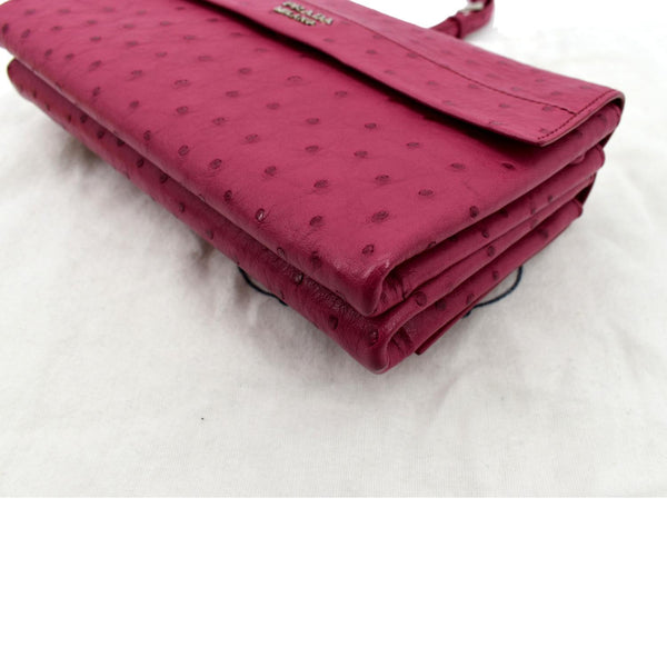 PRADA Leather Chain Shoulder Bag Pink BT0992