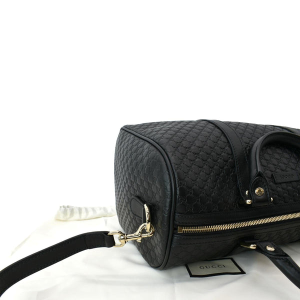 GUCCI Microguccissima Leather Boston Bag Black 449646
