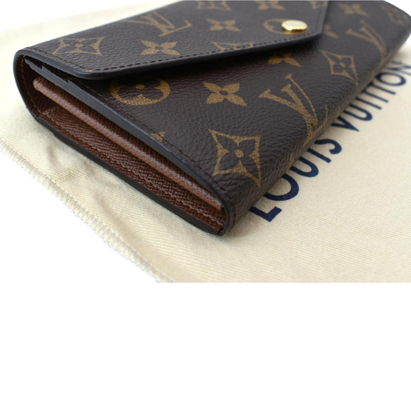 LOUIS VUITTON Sarah Monogram Canvas Wallet Brown