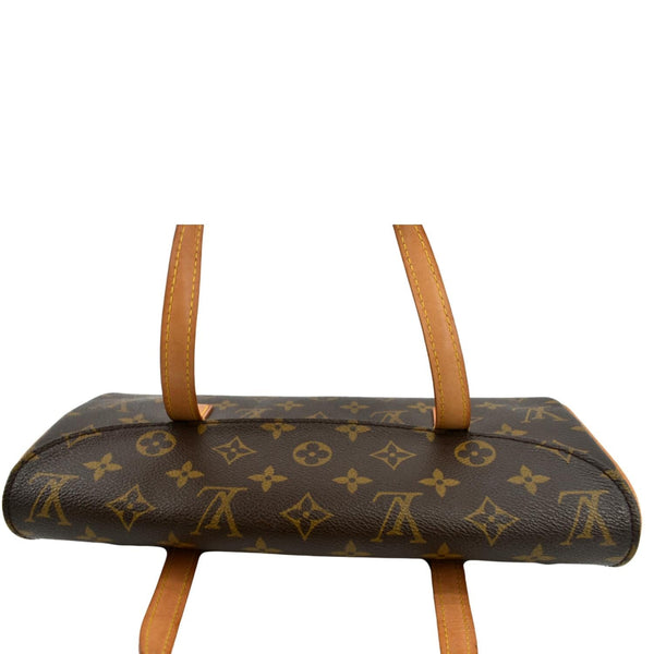 LOUIS VUITTON Sonatine Monogram Canvas Satchel Bag Brown