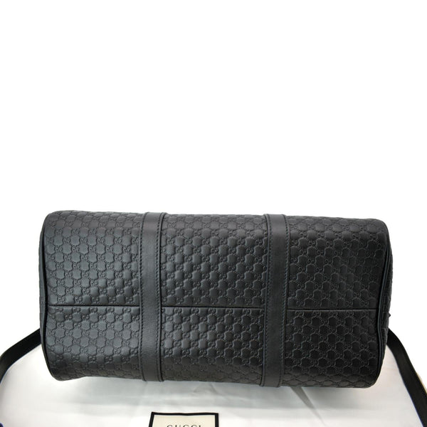 GUCCI Microguccissima Leather Boston Bag Black 449646