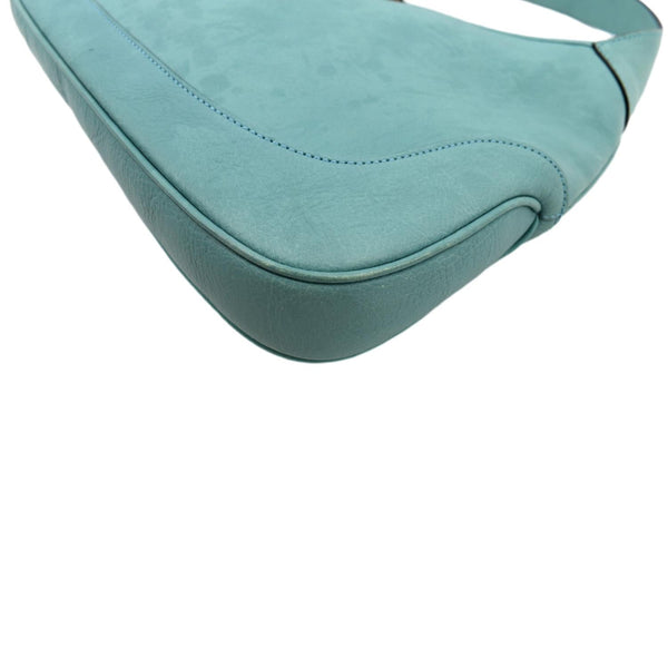 GUCCI Jackie Leather Hobo Bag Turquoise 00963