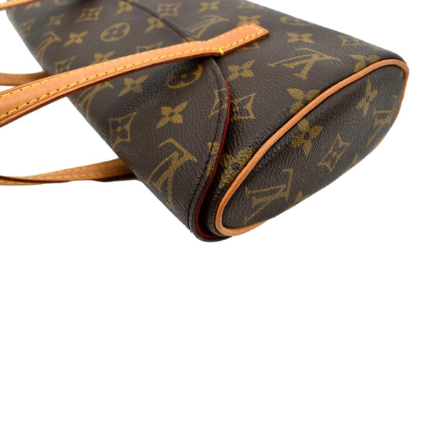 LOUIS VUITTON Sonatine Monogram Canvas Satchel Bag Brown