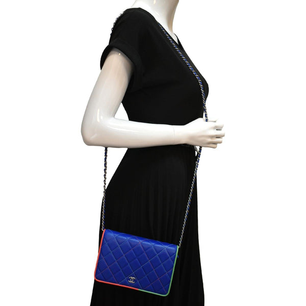 Chanel Wallet On Chain Quilted Leather Crossbody Bag - Full View