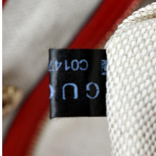 GUCCI Soho Pebbled Leather Chain Shoulder Bag Red 308982