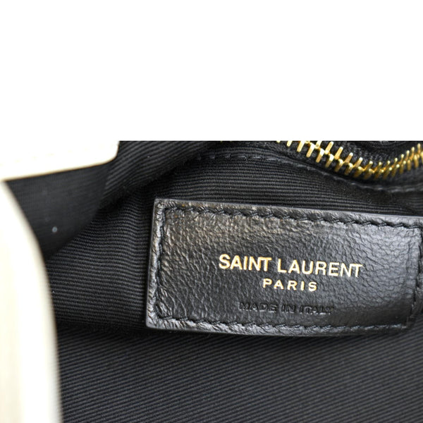 YVES SAINT LAURENT Joe Lambskin Leather Backpack Bag Blanc Vintage