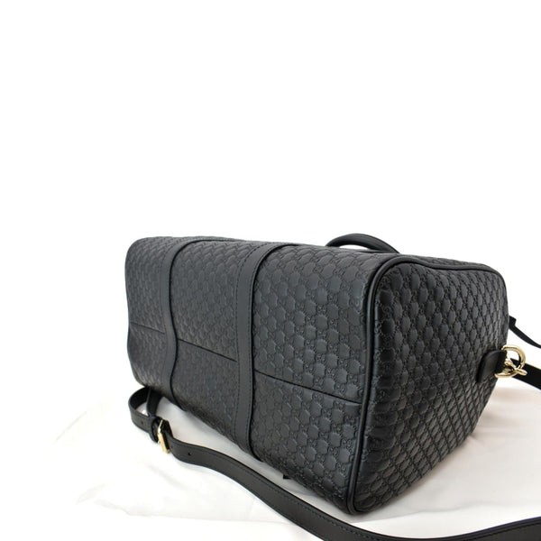 GUCCI Microguccissima Leather Boston Bag Black 449646