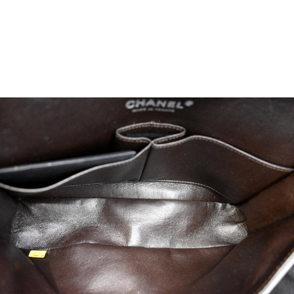 CHANEL Reissue Double Flap Leather Shoulder Bag Brown